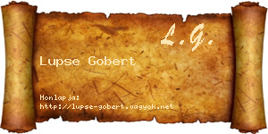 Lupse Gobert névjegykártya
